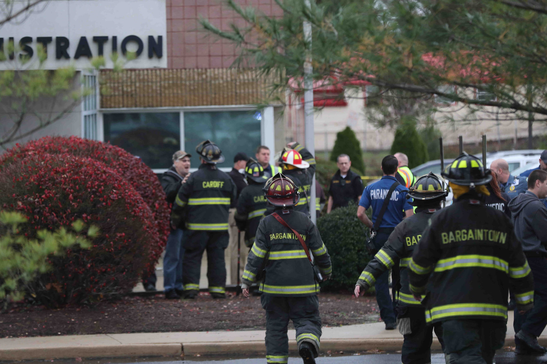 Car crash through Social Security Building